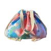 Rainbow Tie-Dye Lunch Box Bag Drawstring Portable Bento Bag Canvas Lunch Tote Bag