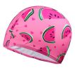 Kids Elastic Swimming Cap Cloth Febric Swim Caps Rose Red Watermelon Bathing Caps