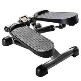 Mini Stepper with Monitor - Low Impact Black and Gray Stepper - Great Design for Working Out at Home - Stepper Machine