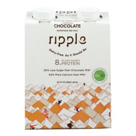 Ripple Foods Ripple Aseptic Chocolate Plant Based With Pea Protein - Case of 4 - 4/8 FZ