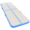 vidaXL Inflatable Gymnastics Mat with Pump 157.4"x39.3"x3.9" PVC Blue