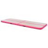 vidaXL Inflatable Gymnastics Mat with Pump 157.4"x39.3"x3.9" PVC Pink